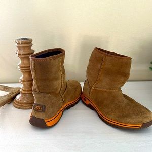 Boys girls kid Ugg leather suede lined boots winter